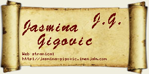 Jasmina Gigović vizit kartica